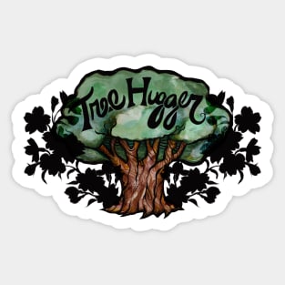 Tree Hugger Tree Geek Sticker